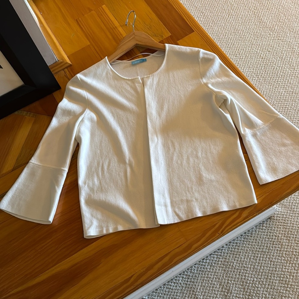 J. McLaughlin Cream Knit Cardigan